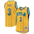 Men's New Orleans Hornets Chris Paul Mitchell & Ness Yellow Hardwood Classics Swingman Jersey - image 1