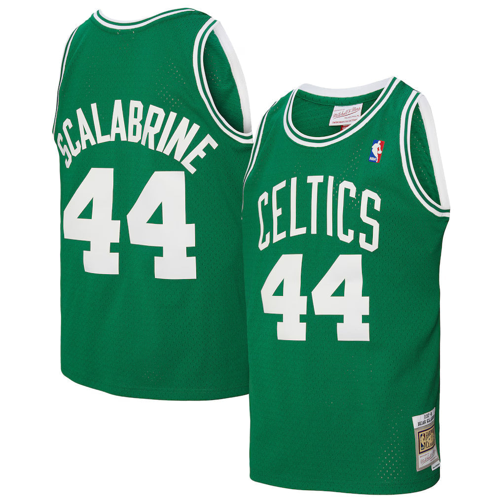Men's Boston Celtics Brian Scalabrine Mitchell & Ness Kelly Green 2007 Hardwood Classics Swingman Jersey - image 1