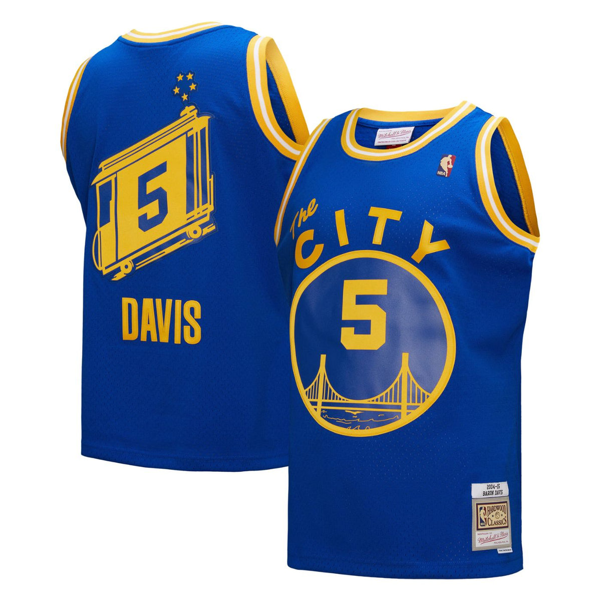 Golden State Warriors Baron Davis Royal 2004-05 Hardwood Classics Swingman Jersey - image 1