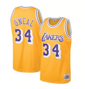 Los Angeles Lakers Shaquille O'Neal Gold 1996-97 Hardwood Classics Swingman Jersey - image 1