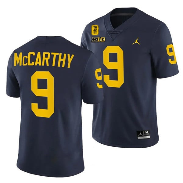 Michigan Wolverines TM 42 Patch Honor Tate Myre #25 Jersey - All Stitched - image 1