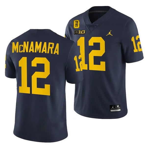 Michigan Wolverines TM 42 Patch Honor Tate Myre #25 Jersey - All Stitched - image 10