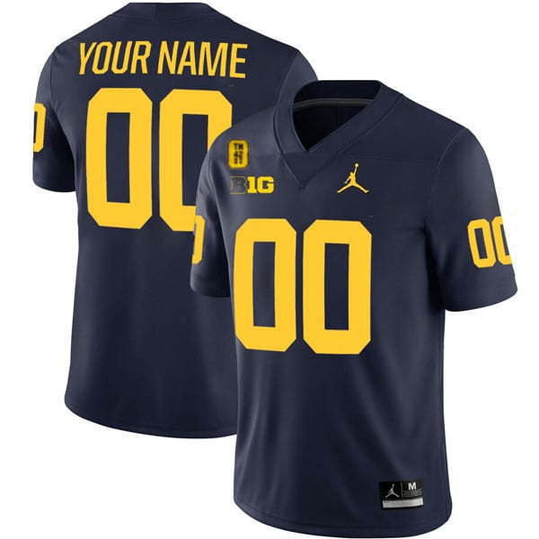 Michigan Wolverines TM 42 Patch Honor Tate Myre Custom Jersey - All Stitched - image 1