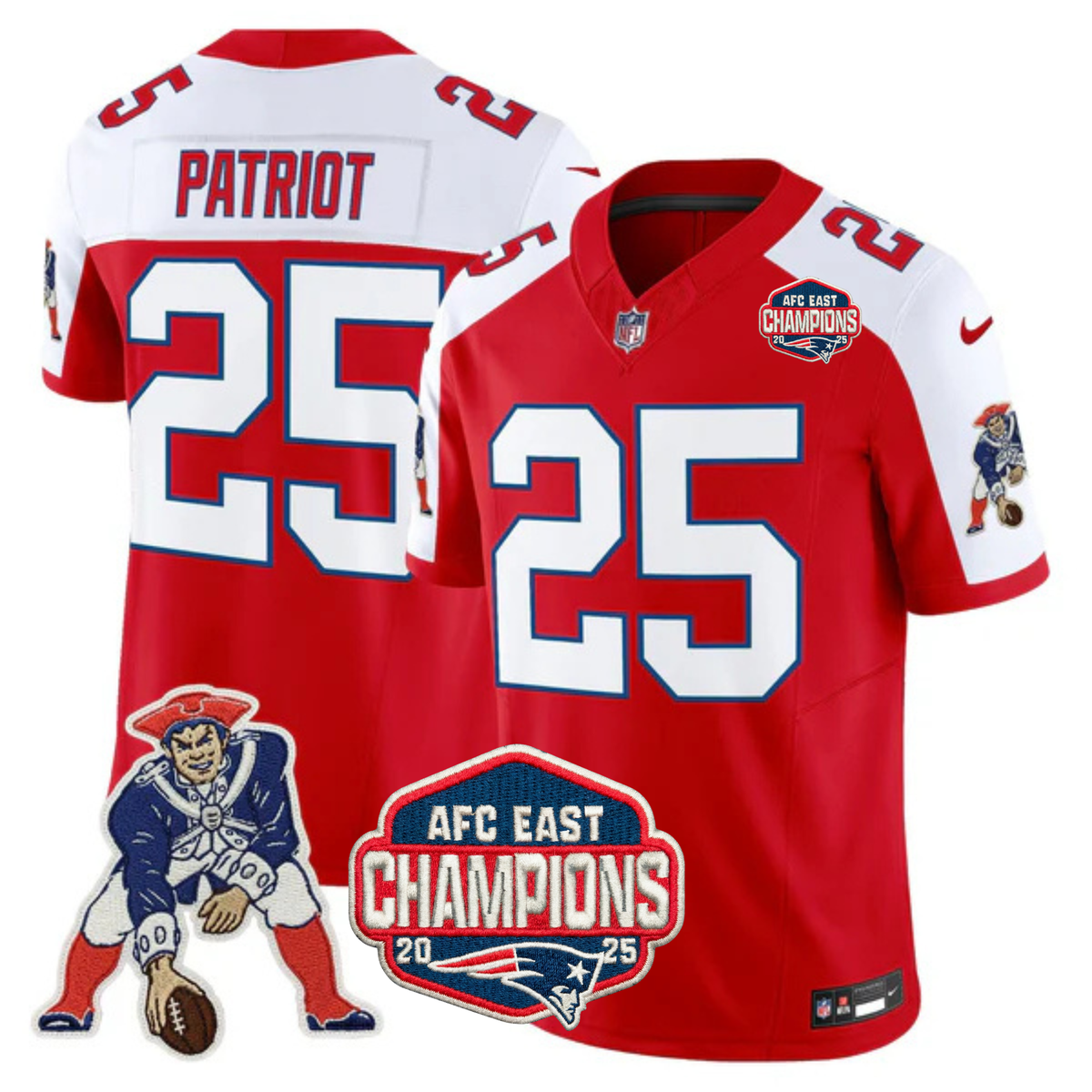 NE AFC East Champions Throwback Vapor Limited Jersey V2 - image 4