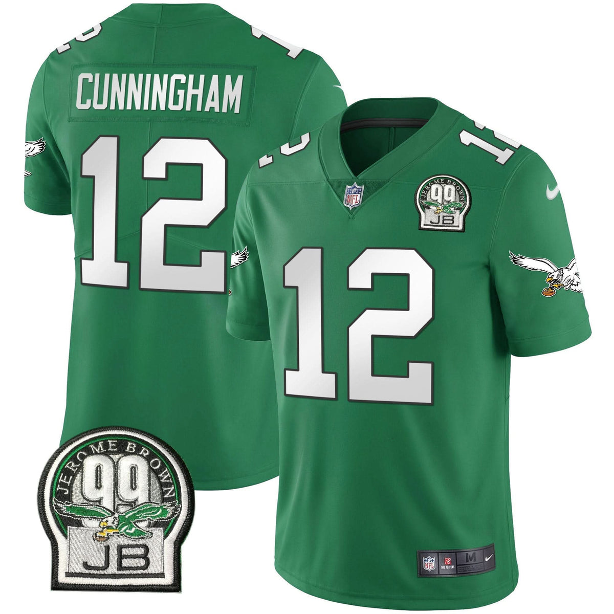 PHI Jerome Brown Retired Patch Gold & Kelly Jersey - image 13