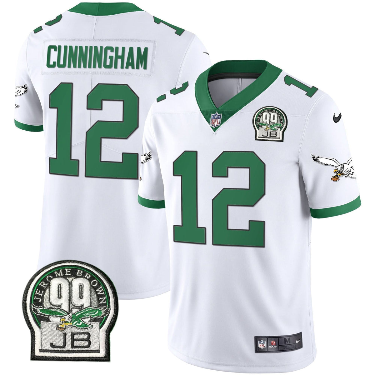 PHI Jerome Brown Retired Patch Gold & Kelly Jersey - image 3