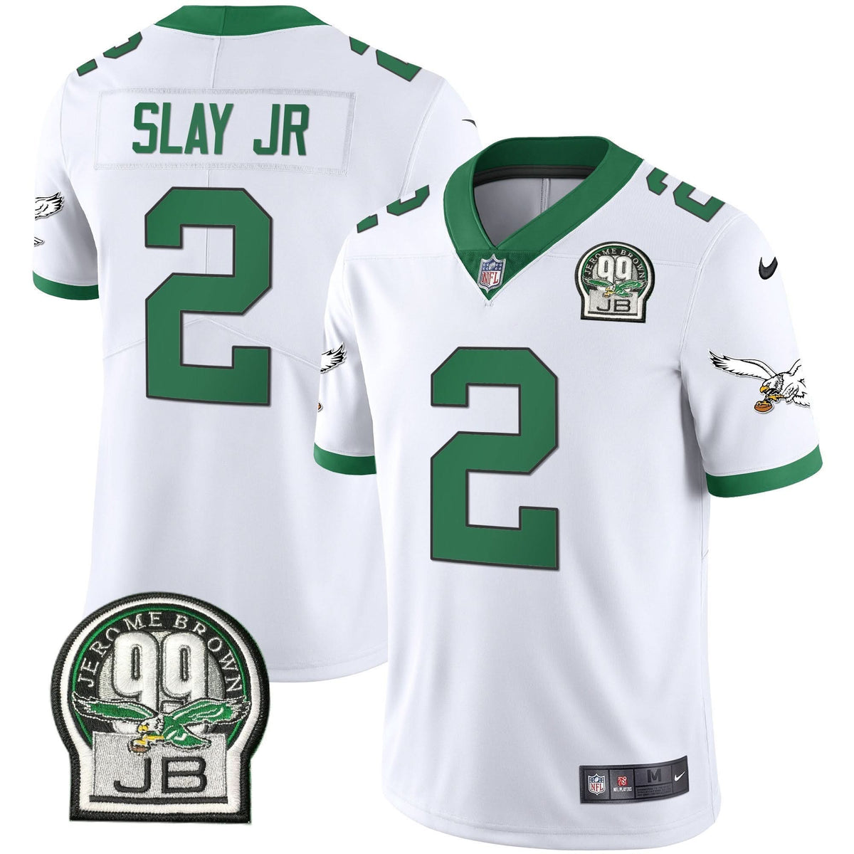 PHI Jerome Brown Retired Patch Gold & Kelly Jersey - image 8
