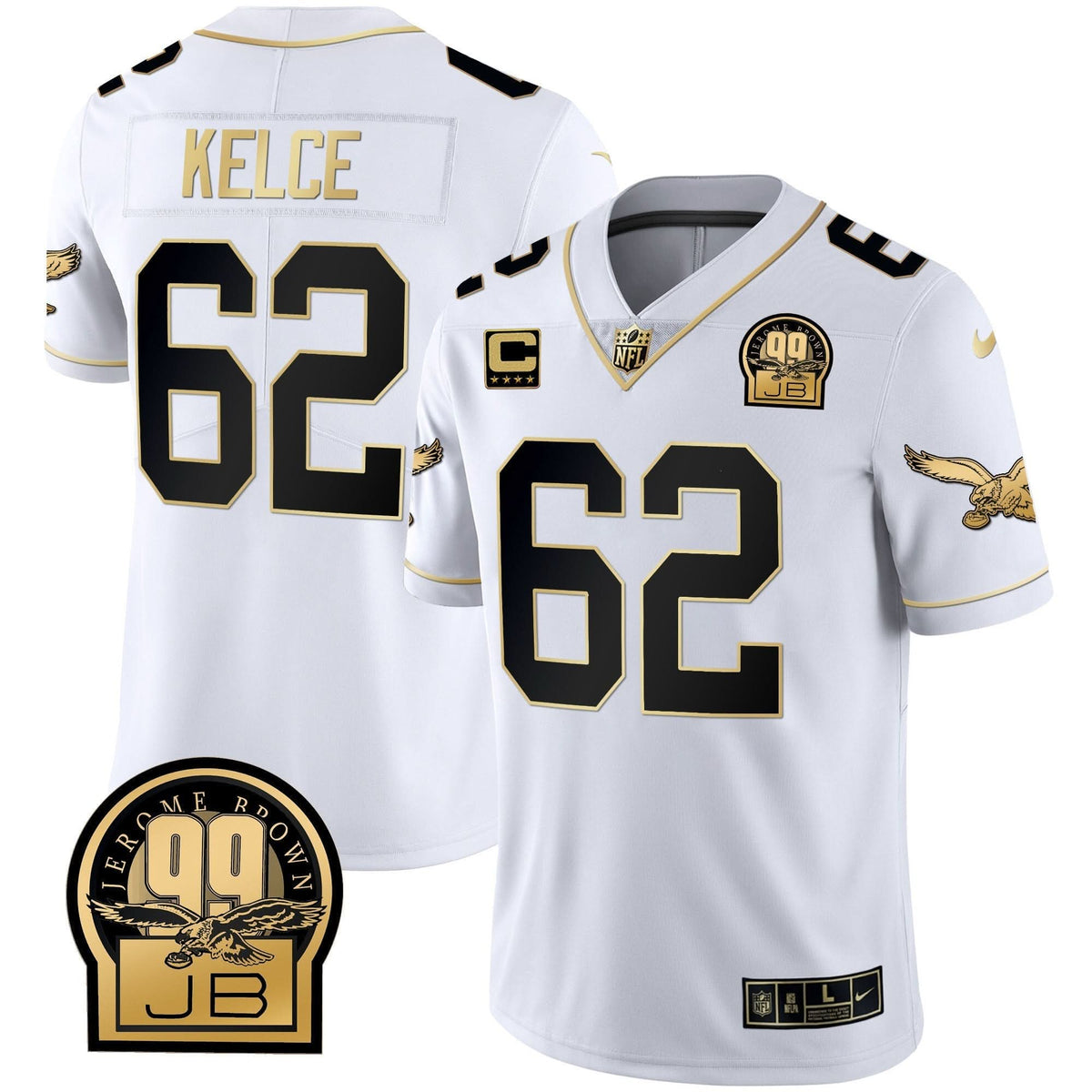 PHI Jerome Brown Retired Patch Gold & Kelly Jersey - image 57