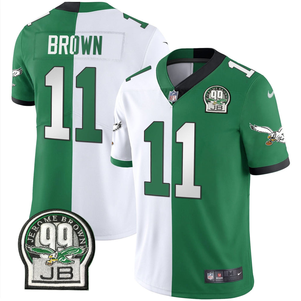 PHI Jerome Brown Retired Patch Gold & Kelly Jersey - image 36