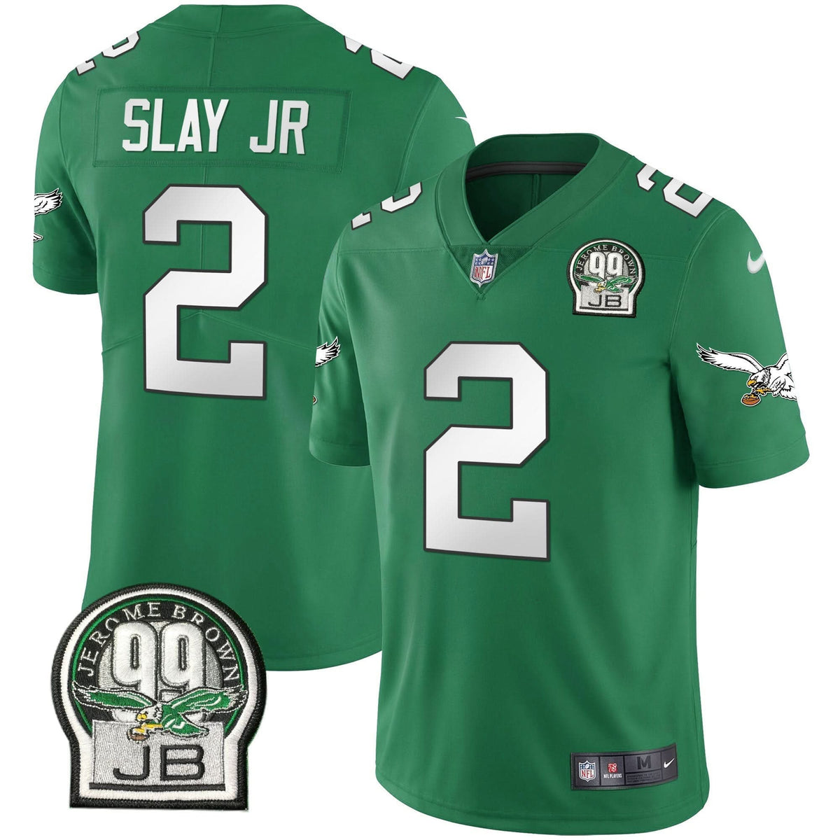 PHI Jerome Brown Retired Patch Gold & Kelly Jersey - image 18