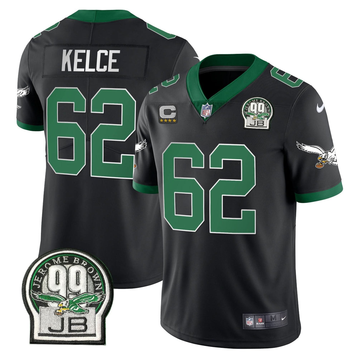 PHI Jerome Brown Retired Patch Gold & Kelly Jersey - image 27