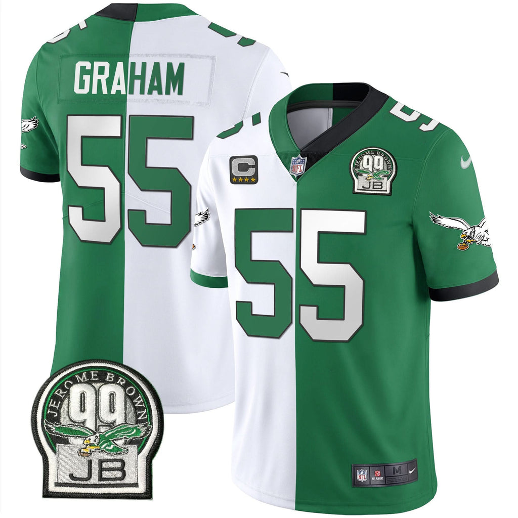 PHI Jerome Brown Retired Patch Gold & Kelly Jersey - image 34