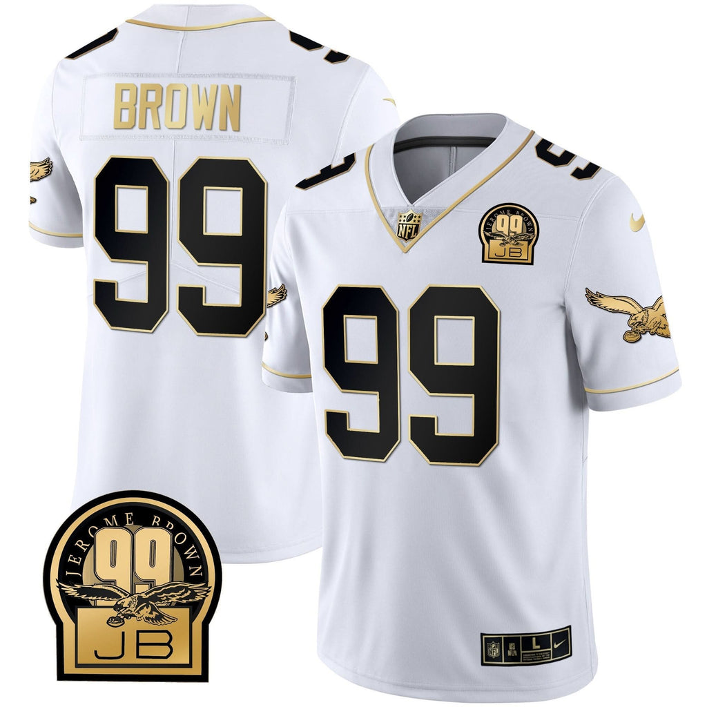 PHI Jerome Brown Retired Patch Gold & Kelly Jersey - image 59