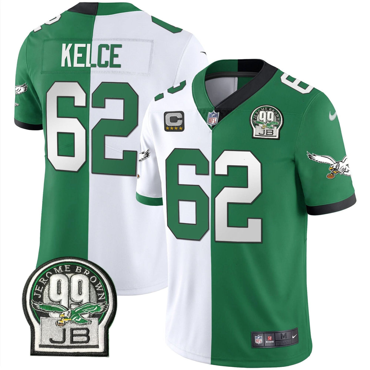 PHI Jerome Brown Retired Patch Gold & Kelly Jersey - image 37