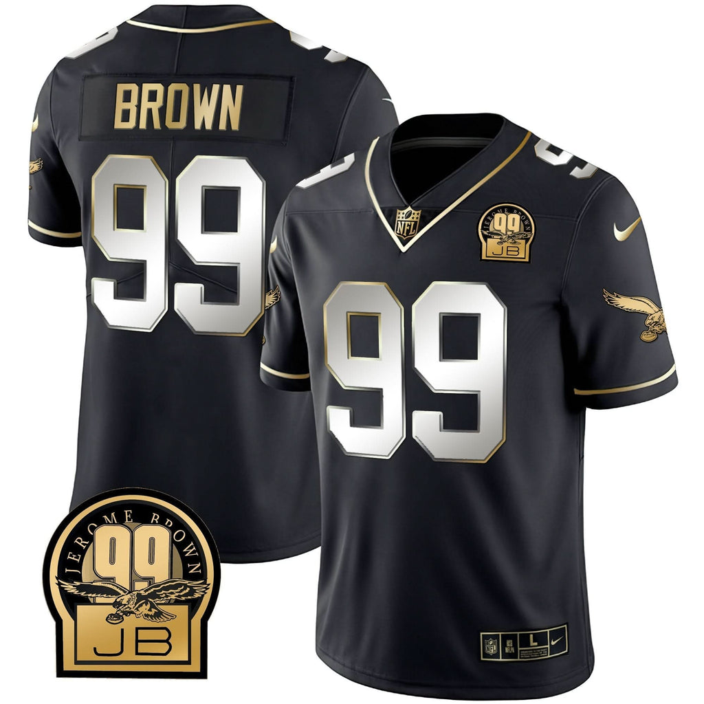 PHI Jerome Brown Retired Patch Gold & Kelly Jersey - image 49