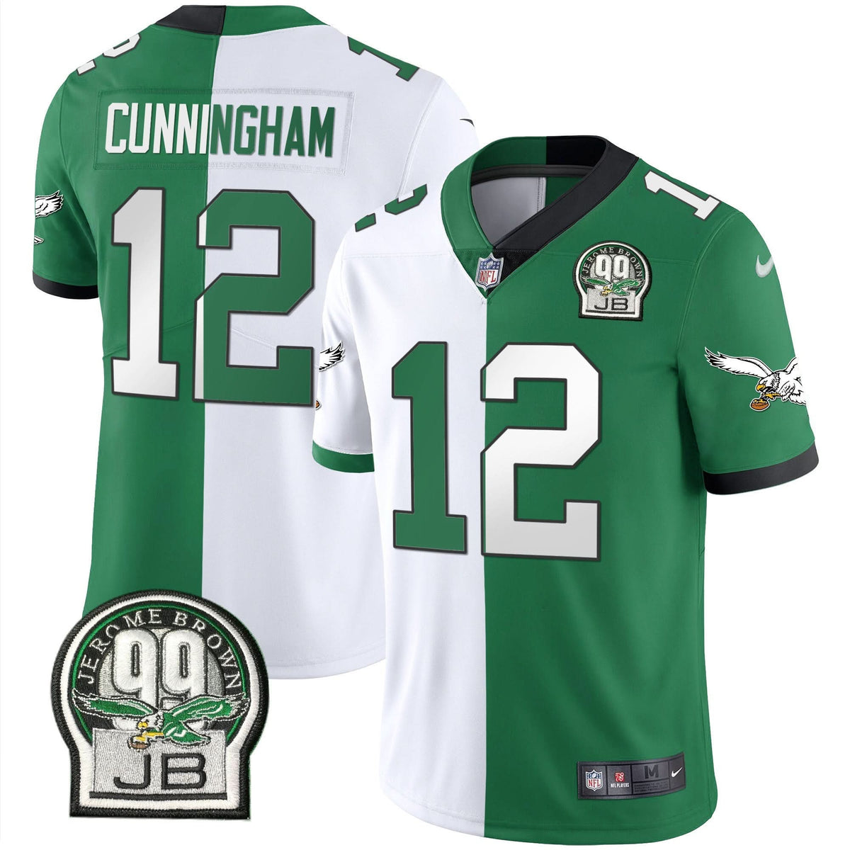 PHI Jerome Brown Retired Patch Gold & Kelly Jersey - image 33