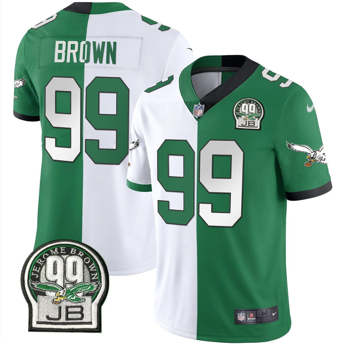 PHI Jerome Brown Retired Patch Gold & Kelly Jersey - image 39