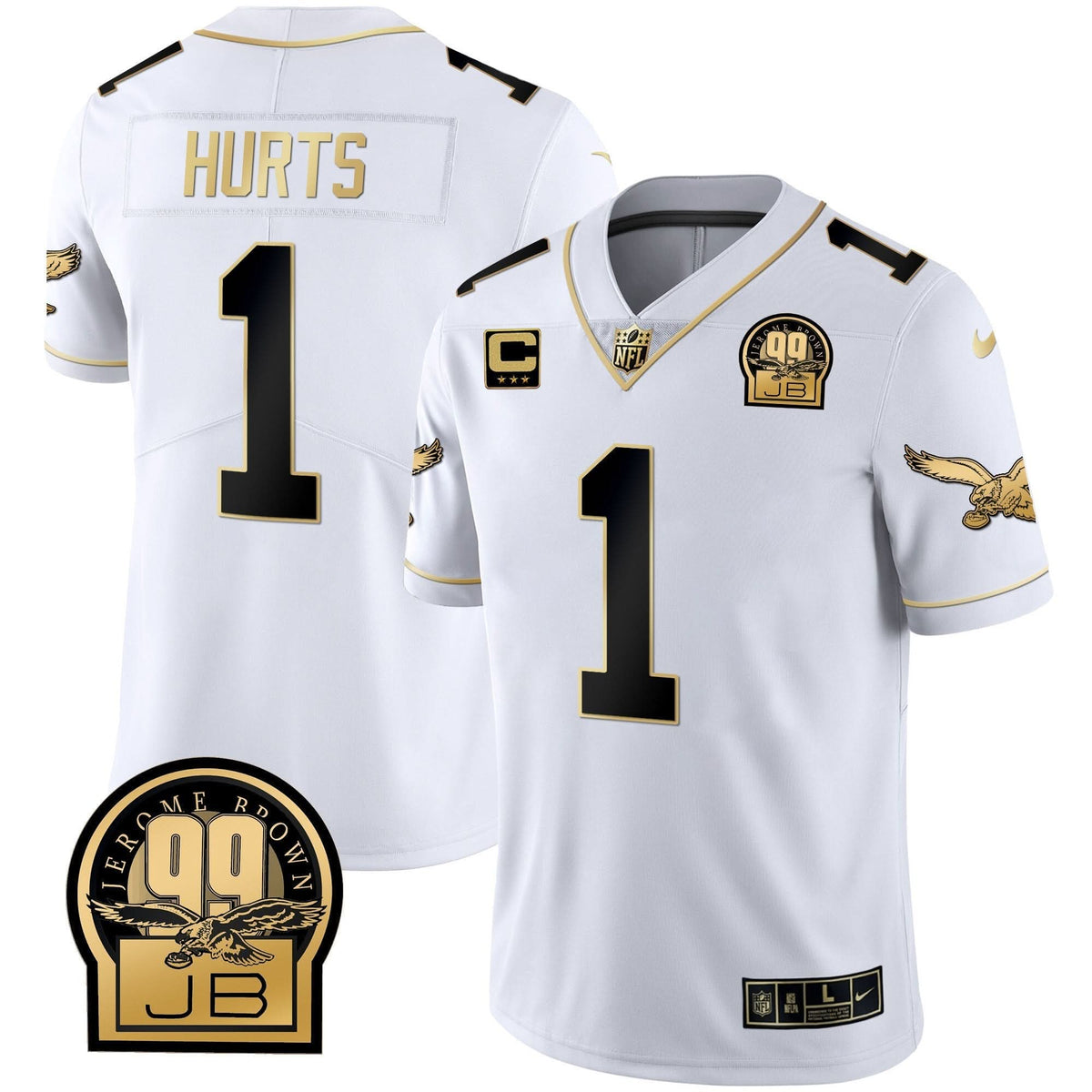 PHI Jerome Brown Retired Patch Gold & Kelly Jersey - image 51