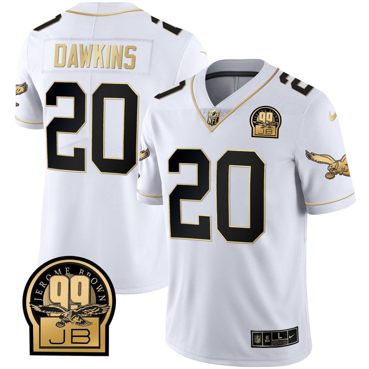 PHI Jerome Brown Retired Patch Gold & Kelly Jersey - image 55