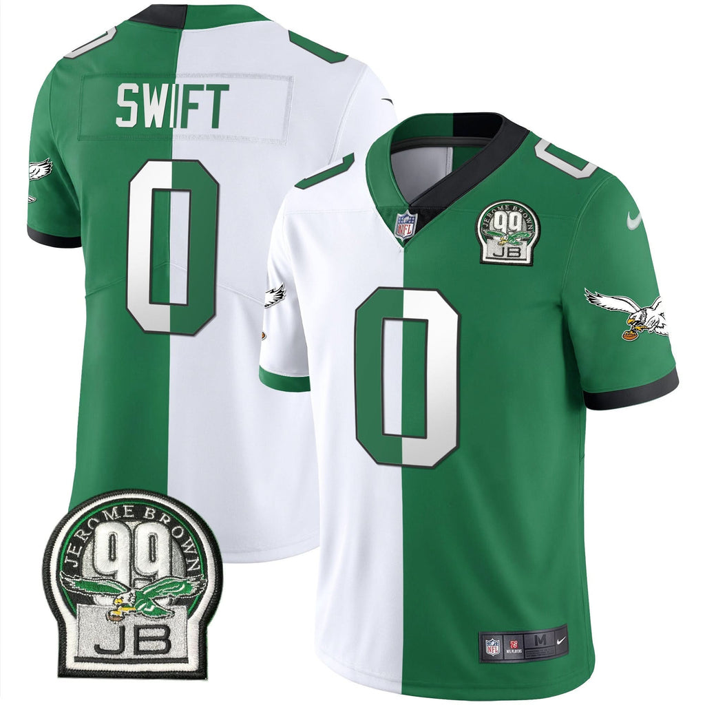 PHI Jerome Brown Retired Patch Gold & Kelly Jersey - image 40