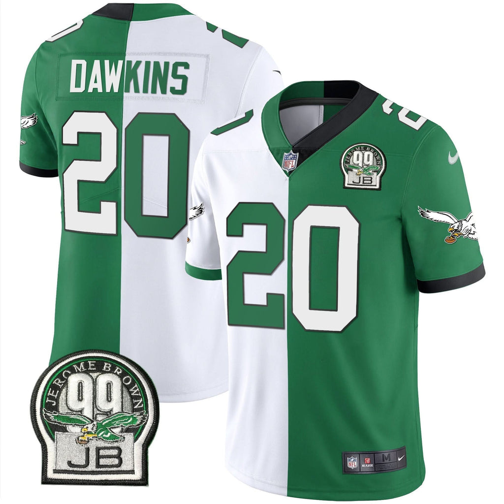 PHI Jerome Brown Retired Patch Gold & Kelly Jersey - image 35