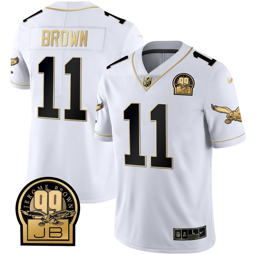 PHI Jerome Brown Retired Patch Gold & Kelly Jersey - image 56