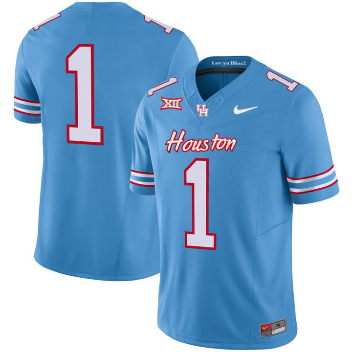Men's Houston Cougars 2023 Oilers Inspired Vapor Jersey - All Stitched - image 54