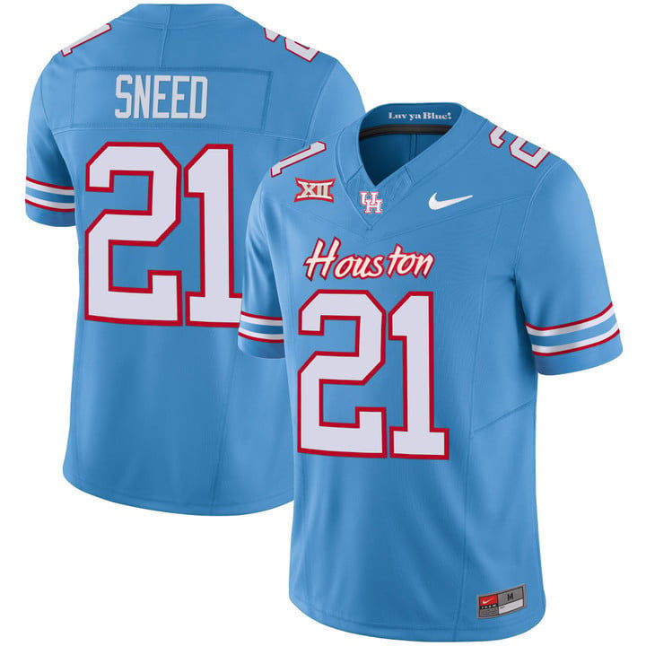 Men's Houston Cougars 2023 Oilers Inspired Vapor Jersey - All Stitched - image 50