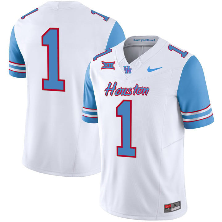 Men's Houston Cougars 2023 Oilers Inspired Vapor Jersey - All Stitched - image 71