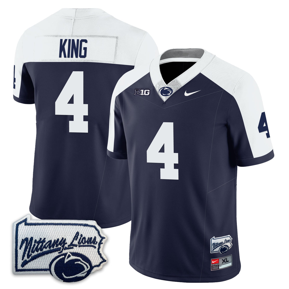 Men’s Penn State Nittany Lions Football Jersey - Pennsylvania Map - All Stitched - image 10