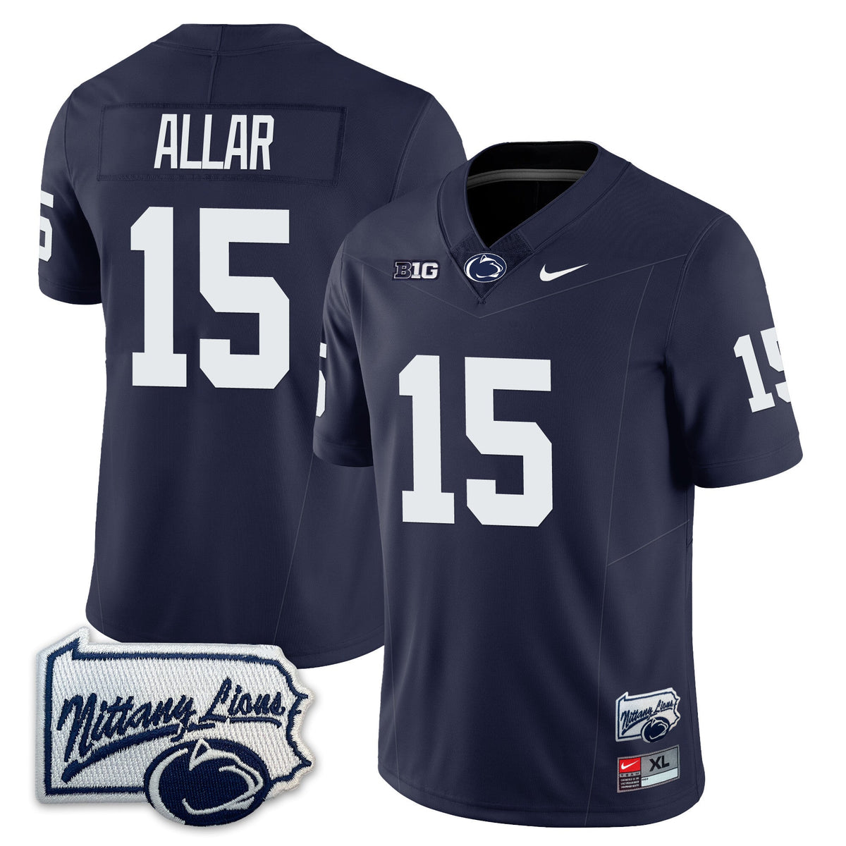 Men’s Penn State Nittany Lions Football Jersey - Pennsylvania Map - All Stitched - image 1