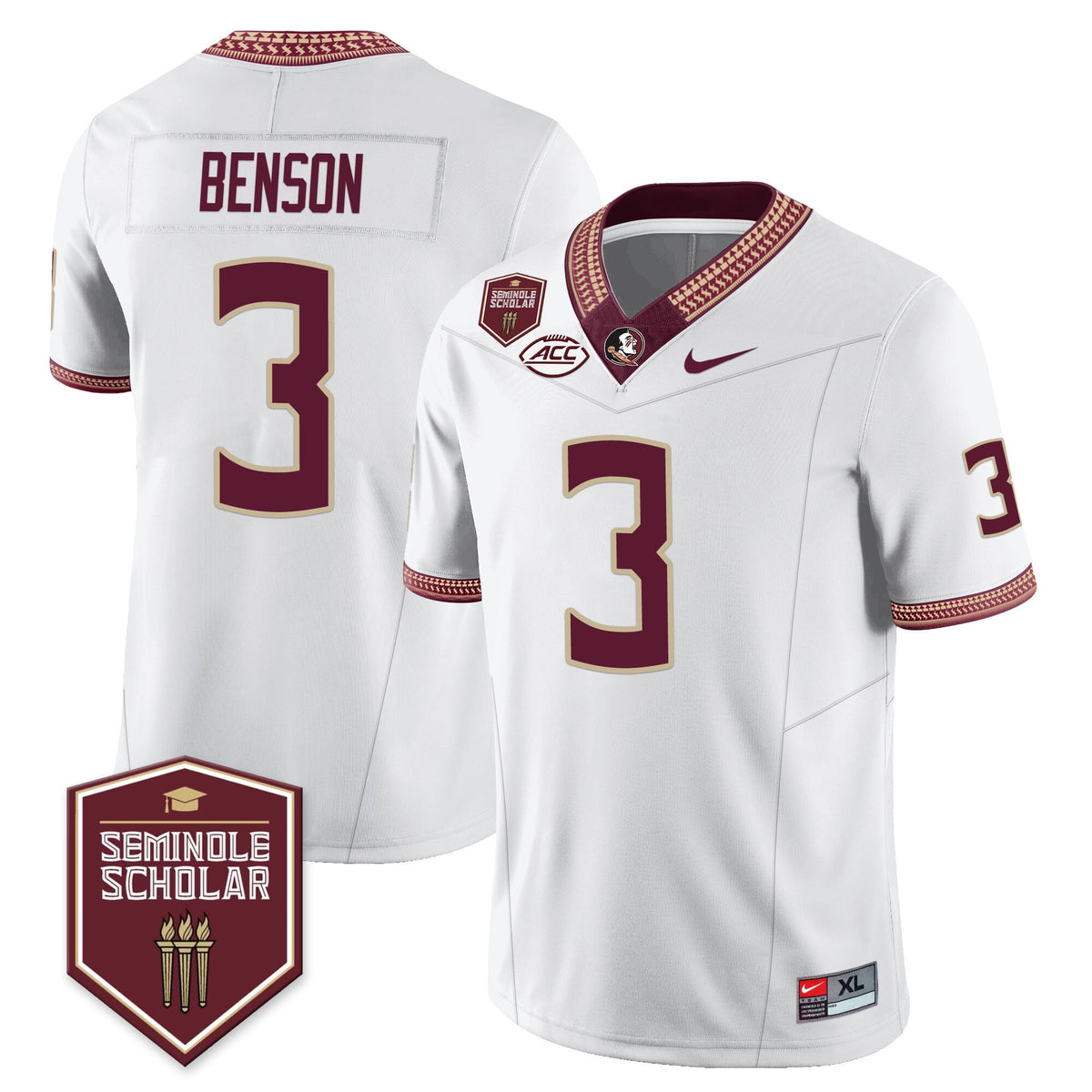 Youth’s Florida State Seminoles Football Vapor Jersey – All Stitched - image 35