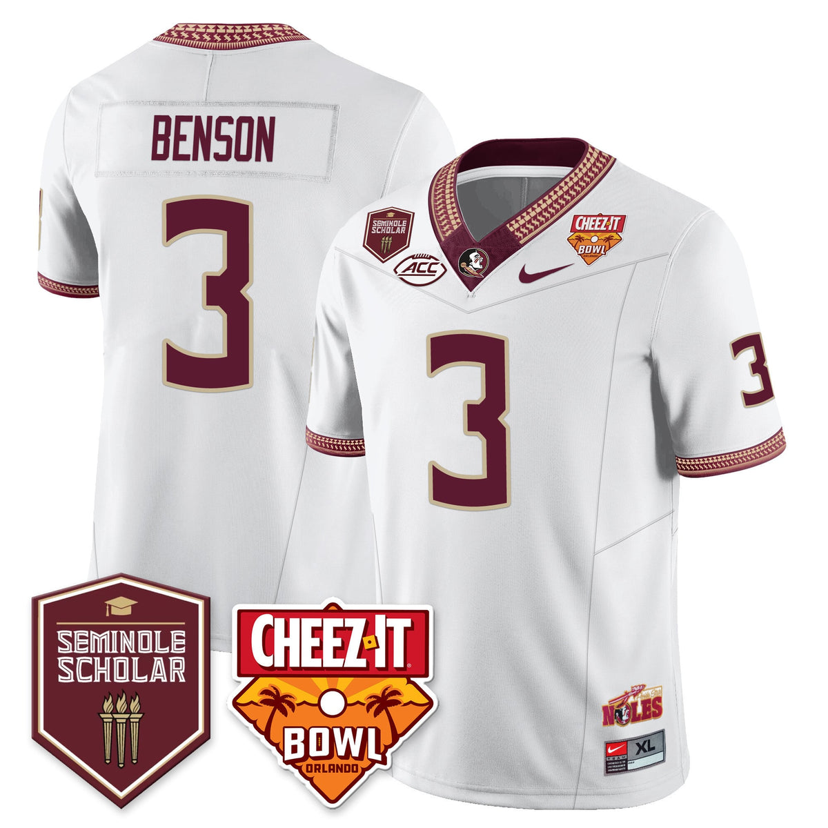 Youth’s Florida State Seminoles Football Vapor Jersey – All Stitched - image 47