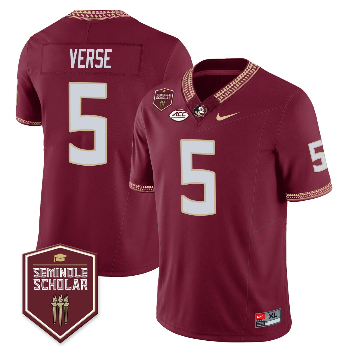 Youth’s Florida State Seminoles Football Vapor Jersey – All Stitched - image 2