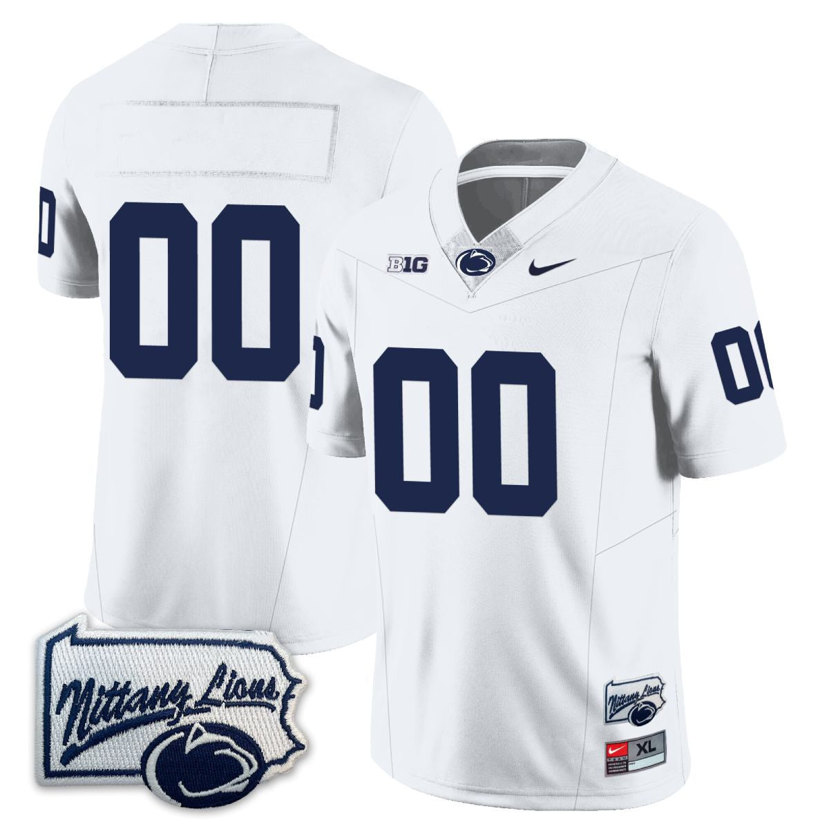 Penn State Nittany Lions Football Pennsylvania Map Custom Jersey - All Stitched - image 3
