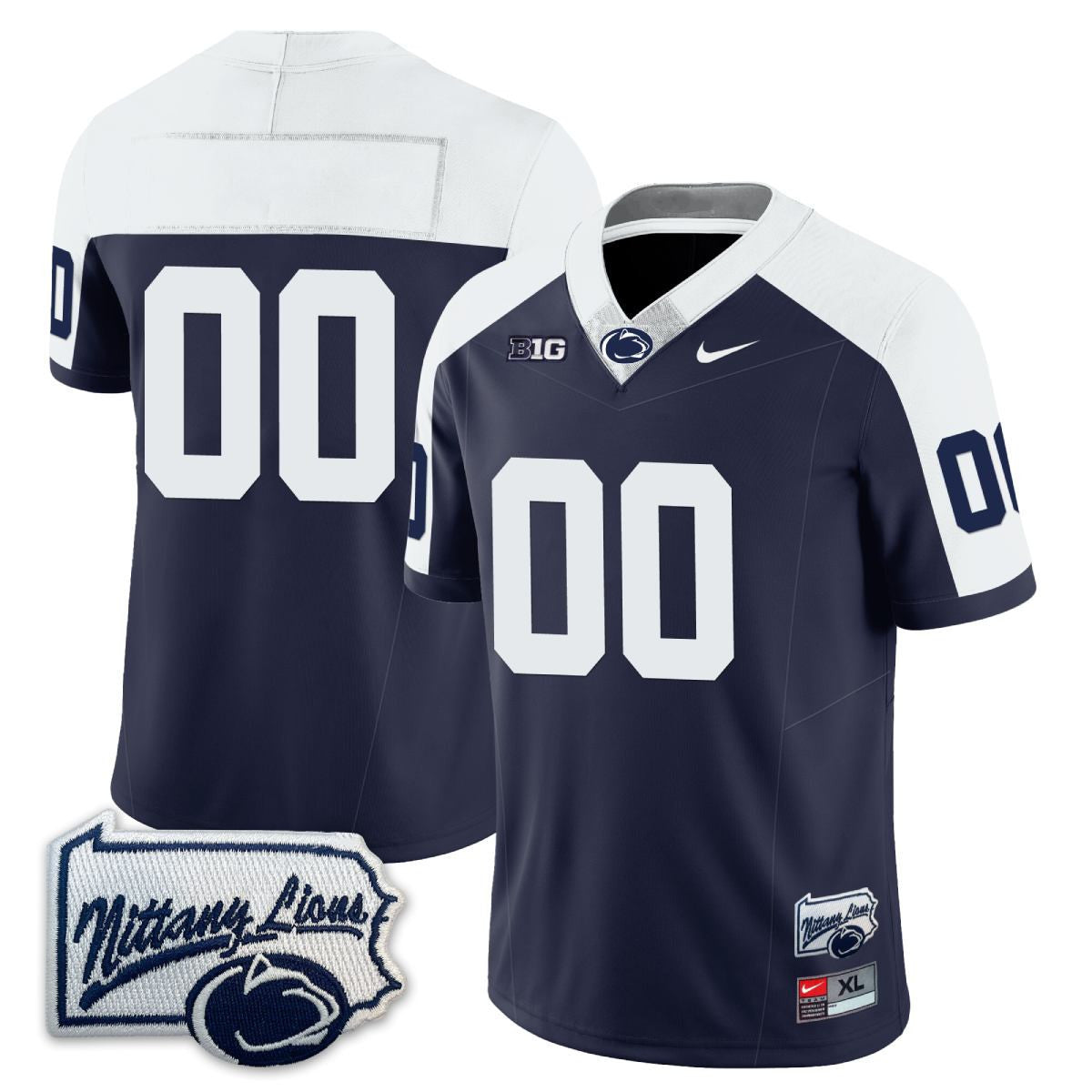 Penn State Nittany Lions Football Pennsylvania Map Custom Jersey - All Stitched - image 2