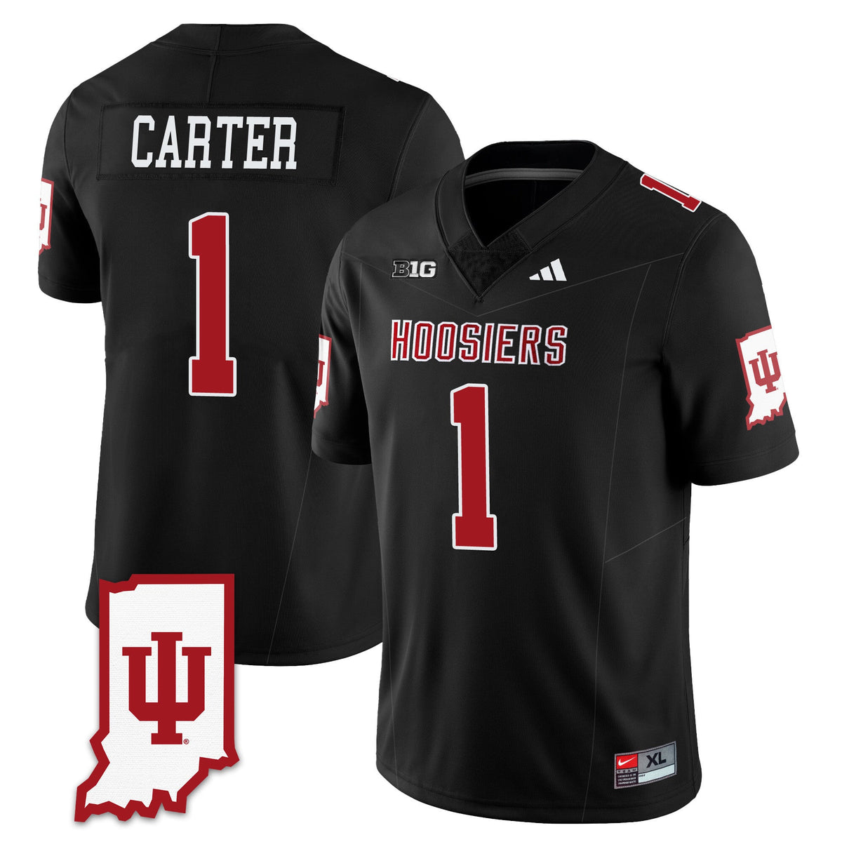 Men's Indiana Hoosiers Football Jersey All Stitched - Indiana Map - image 5