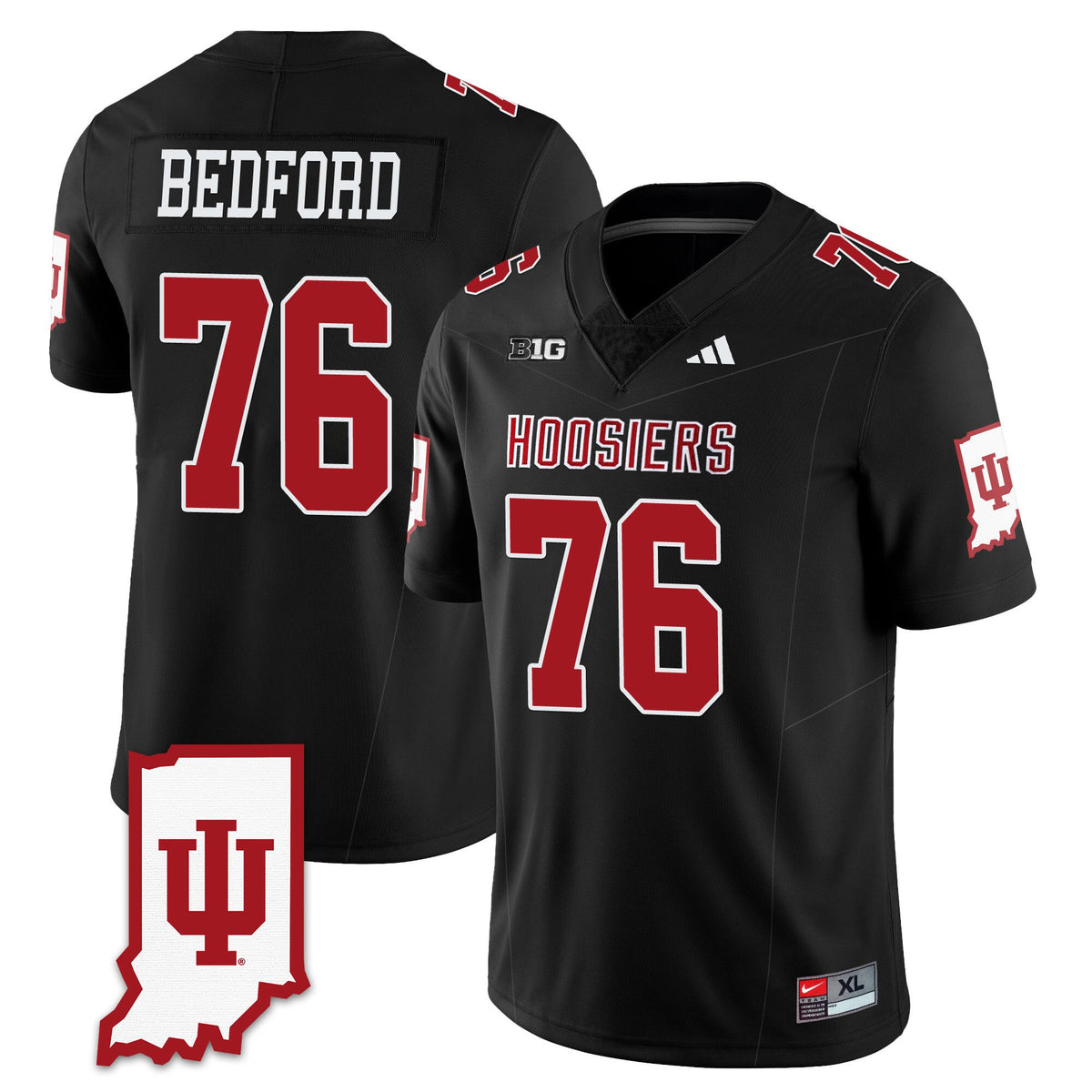 Men's Indiana Hoosiers Football Jersey All Stitched - Indiana Map - image 4
