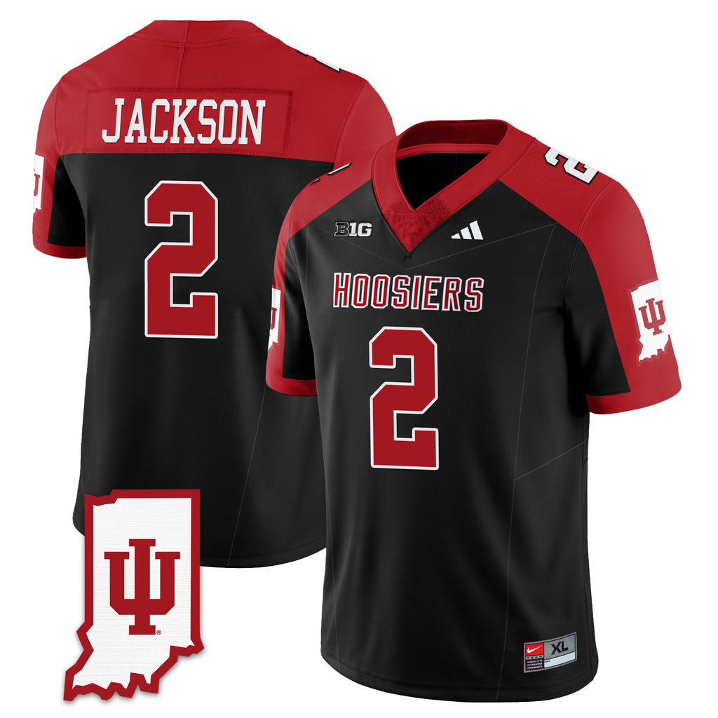 Men's Indiana Hoosiers Football Jersey All Stitched - Indiana Map - image 2