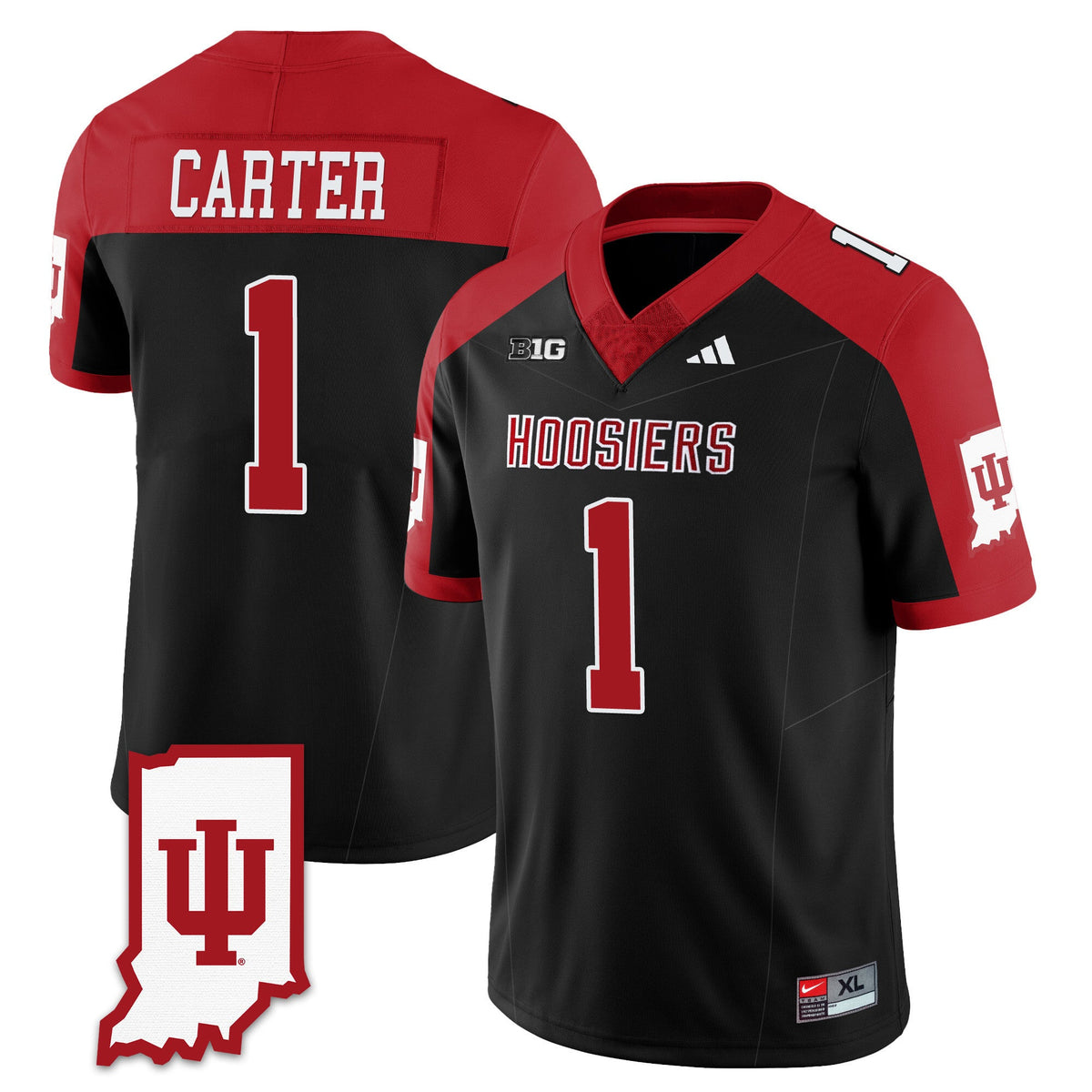 Men's Indiana Hoosiers Football Jersey All Stitched - Indiana Map - image 12