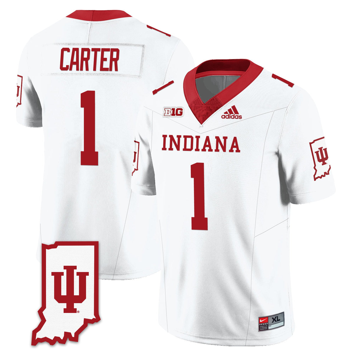 Men's Indiana Hoosiers Football Jersey All Stitched - Indiana Map - image 40