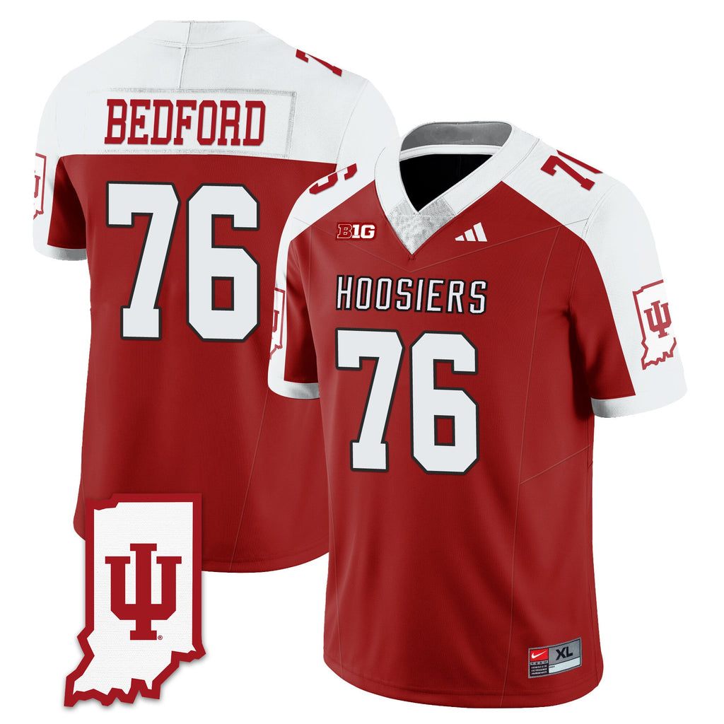 Men's Indiana Hoosiers Football Jersey All Stitched - Indiana Map - image 42