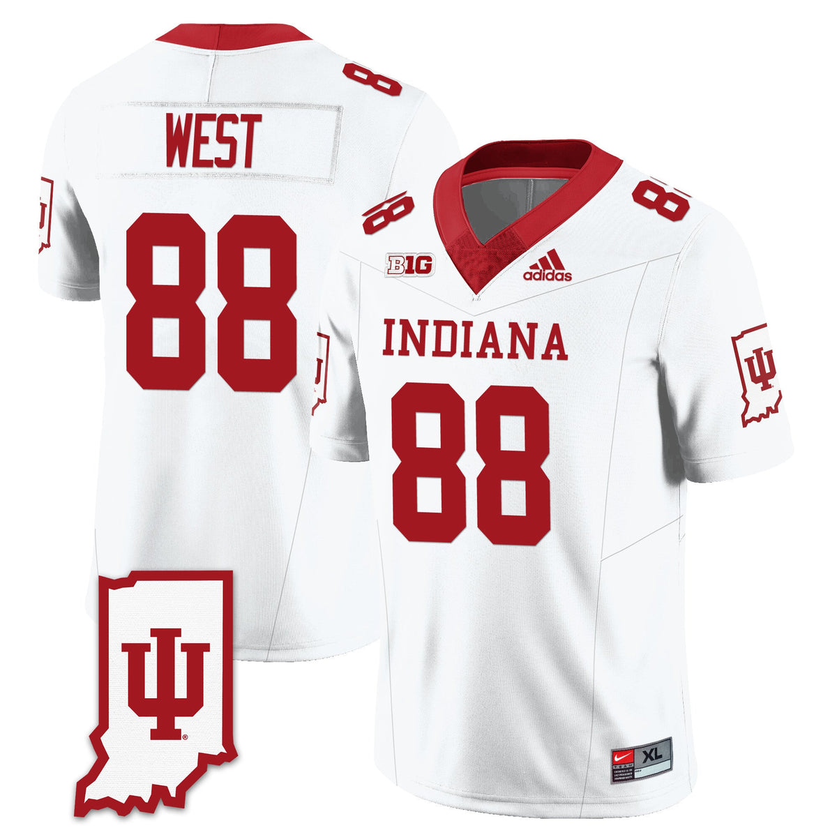 Men's Indiana Hoosiers Football Jersey All Stitched - Indiana Map - image 41