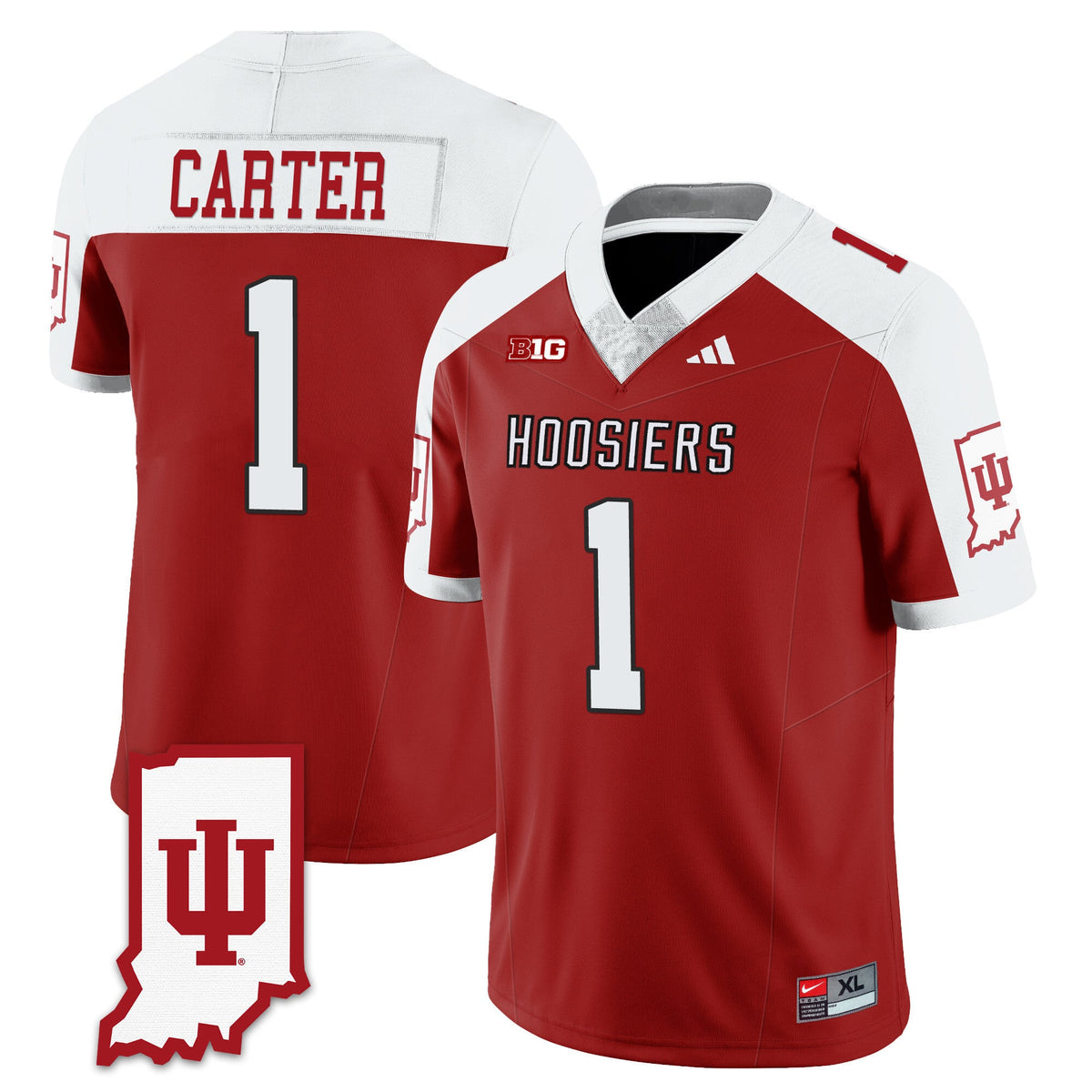 Men's Indiana Hoosiers Football Jersey All Stitched - Indiana Map - image 26