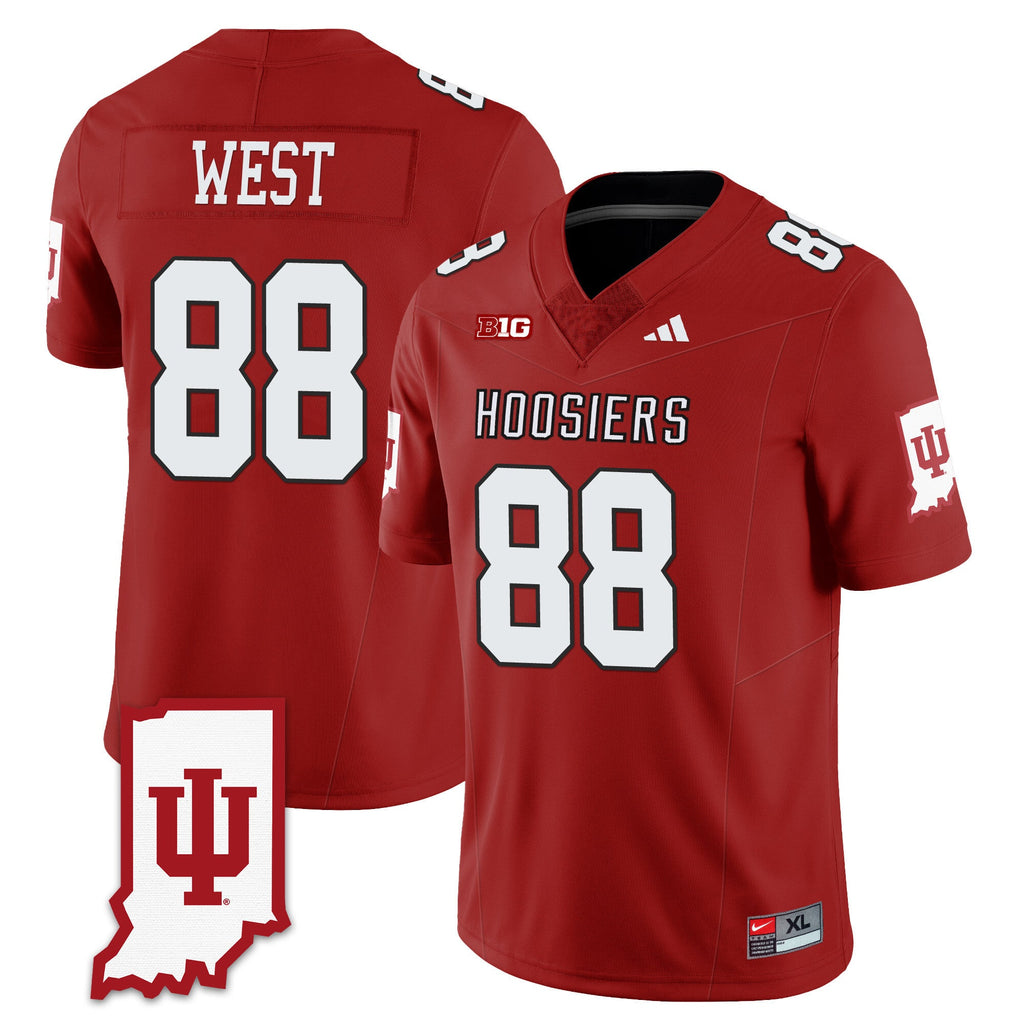 Men's Indiana Hoosiers Football Jersey All Stitched - Indiana Map - image 33