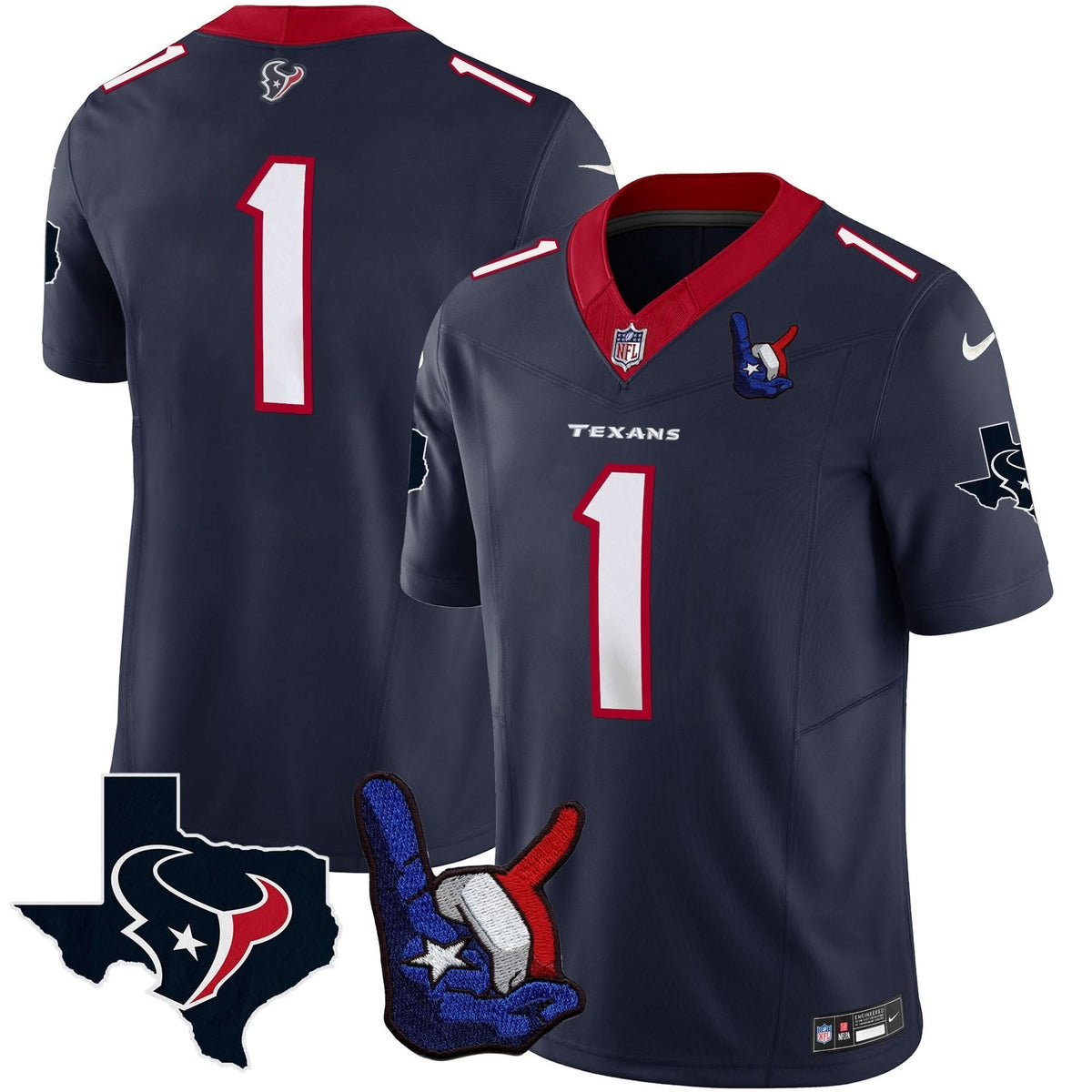HT Hand Sign Throwing Up The H Vapor Jersey - image 71