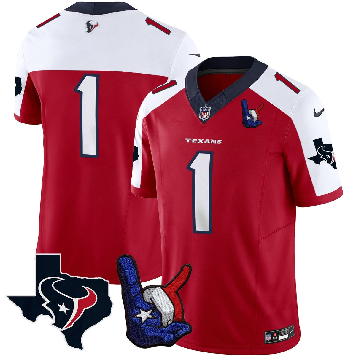 HT Hand Sign Throwing Up The H Vapor Jersey - image 40