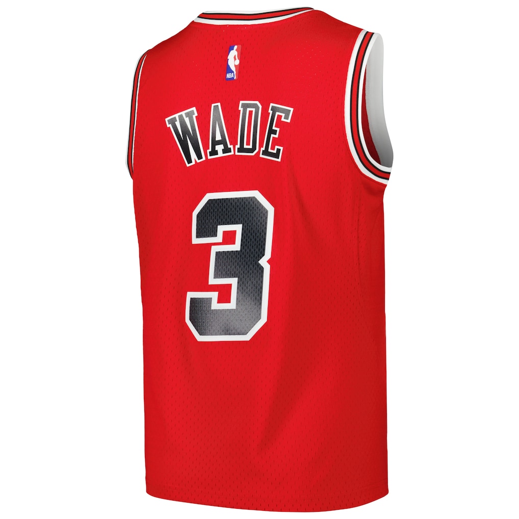 Men's Chicago Bulls Dwyane Wade Mitchell & Ness Red 2016/17 Hardwood Classics Swingman Jersey - image 3