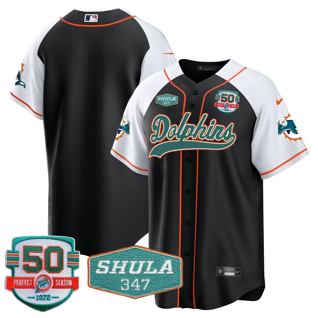 MIA 50th & Don Shula 347 Memorial Patch Baseball Jersey - All Stitched - image 77