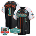 MIA 50th & Don Shula 347 Memorial Patch Baseball Jersey - All Stitched - image 1
